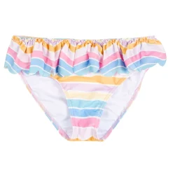 Baby Moo Rainbow Striped Beach Two-Piece Swimsuit Pool Swimming Costume - Pink