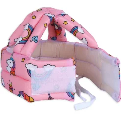 Baby Moo Rainbow Unicorn Head Protection Adjustable Cushioned Safety Helmet - Pink