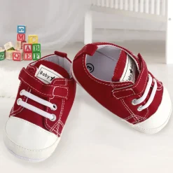 Baby Moo Red Velcro Sneakers