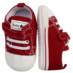 Baby Moo Red Velcro Sneakers