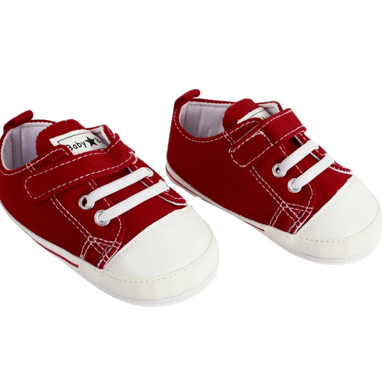 Baby Moo Red Velcro Sneakers