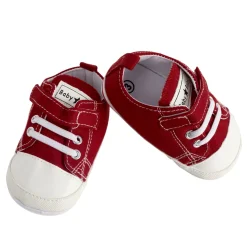 Baby Moo Red Velcro Sneakers