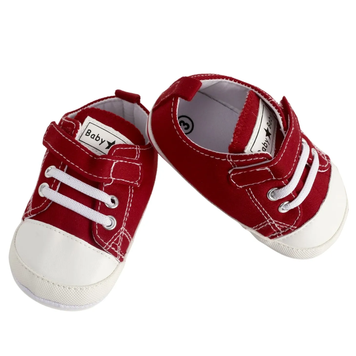 Baby Moo Red Velcro Sneakers