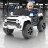Baby Moo Ride On Jeep For Kids With Rechargeable 12V Battery Remote Control Double Seat - White