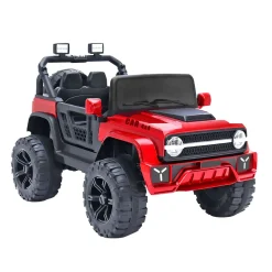 Baby Moo Ride On Jeep For Kids With Rechargeable 12V Battery Remote Control Double Seat - Red