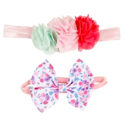 Baby Moo Ring a Ring o' Roses Infant Girl 4-Piece Gift Hairband And Socks Set - Pink