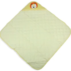 Baby Moo Roaring Lion Warm Hooded Quilted Wrapper - Yellow