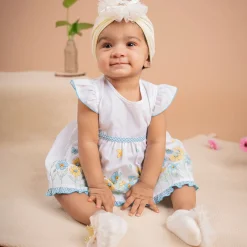 Baby Moo Royal Princess Crown Matching Cap And Socks Set - Yellow