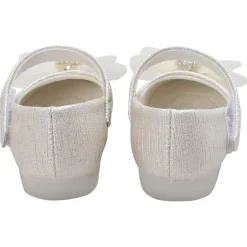 Baby Moo Royal Rhinestone Bow Velcro Strap Anti-Skid Ballerina Shoes - Gold