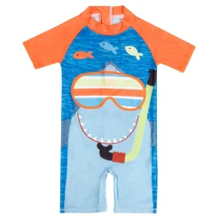 Baby Moo Scuba Beach Bodysuit One-Piece Swimsuit Pool Swimming Costume - Blue