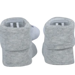Baby Moo Shark And Panda 3D Rattle Anti-Skid Socks Booties Pack of 2 - Blue, Beige