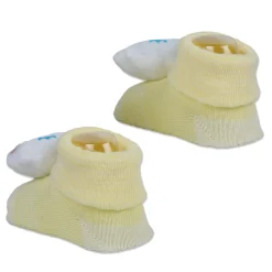 Baby Moo Sheep Cotton Anti-Skid 3D Socks - Yellow