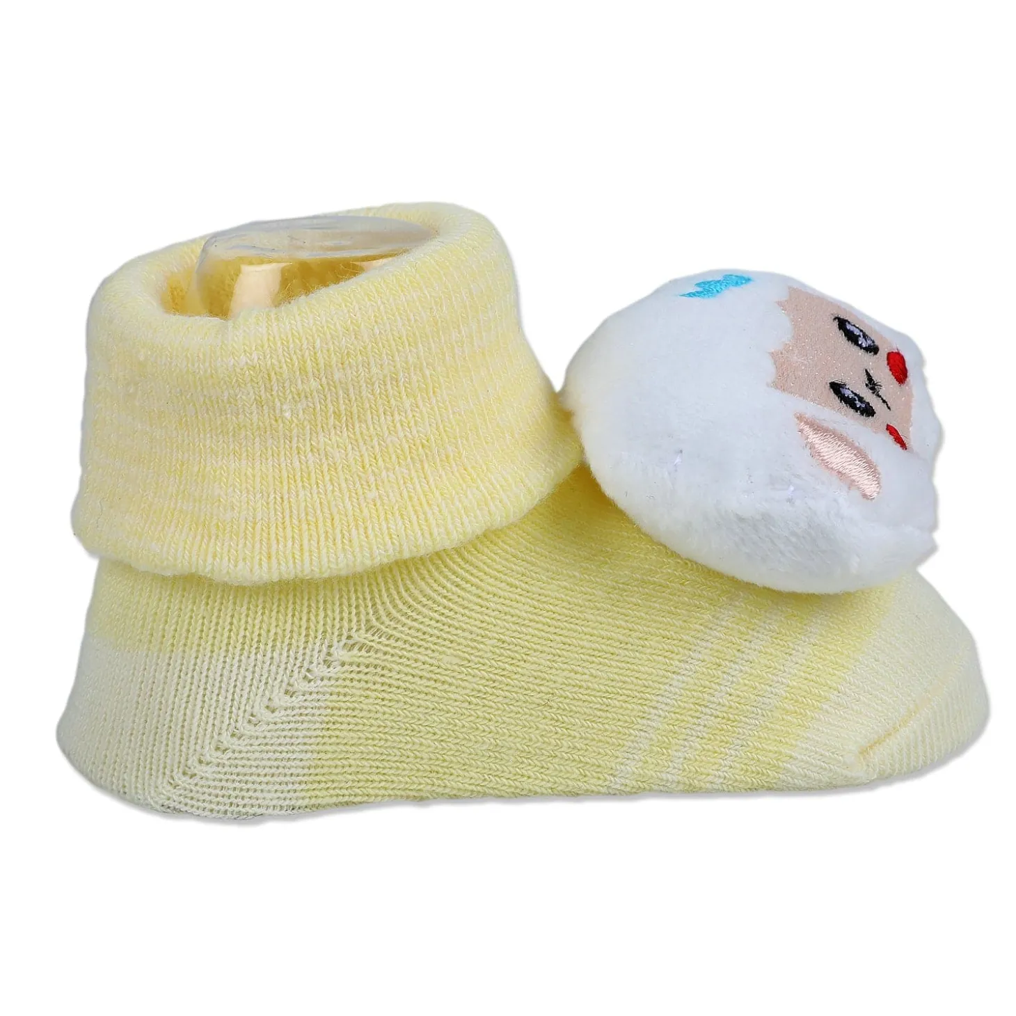 Baby Moo Sheep Cotton Anti-Skid 3D Socks - Yellow