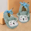 Baby Moo Sheep Warm And Stylish Anti Skid Booties - Olive Green