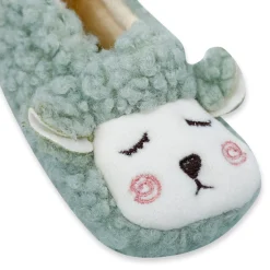 Baby Moo Sheep Warm And Stylish Anti Skid Booties - Olive Green
