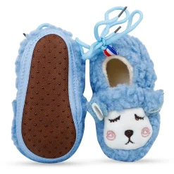 Baby Moo Sheep Warm And Stylish Anti Skid Booties - Blue