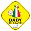 Baby Moo Sleeping Baby Car Safety Sign With Vacuum Suction Cup Clip - Yellow