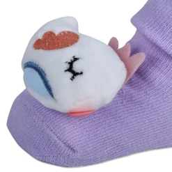 Baby Moo Sleeping Bird Cotton Anti-Skid 3D Socks - Purple