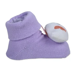 Baby Moo Sleeping Bird Cotton Anti-Skid 3D Socks - Purple