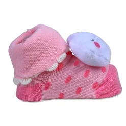 Baby Moo Sleeping Cloud Cotton Anti-Skid 3D Socks - Pink