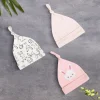 Baby Moo Sleepy Bunny Knotted Infants Ultra Soft 100% Cotton All Season Pack of 3 Caps - Pink