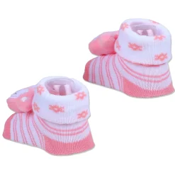 Baby Moo Sleepy Puppy Cotton Anti-Skid 3D Socks - Pink
