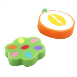 Baby Moo Sliced Custard Apple And Orange 2 Pk Bath Sponge - Multicolour
