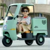 Baby Moo Smart Ride on 3-Wheeler Electric Van - 12V Rechargeable Battery-Powered Transport Vehicle with Music & Lights - Green