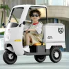 Baby Moo Smart Ride on 3-Wheeler Electric Van - 12V Rechargeable Battery-Powered Transport Vehicle with Music & Lights - White