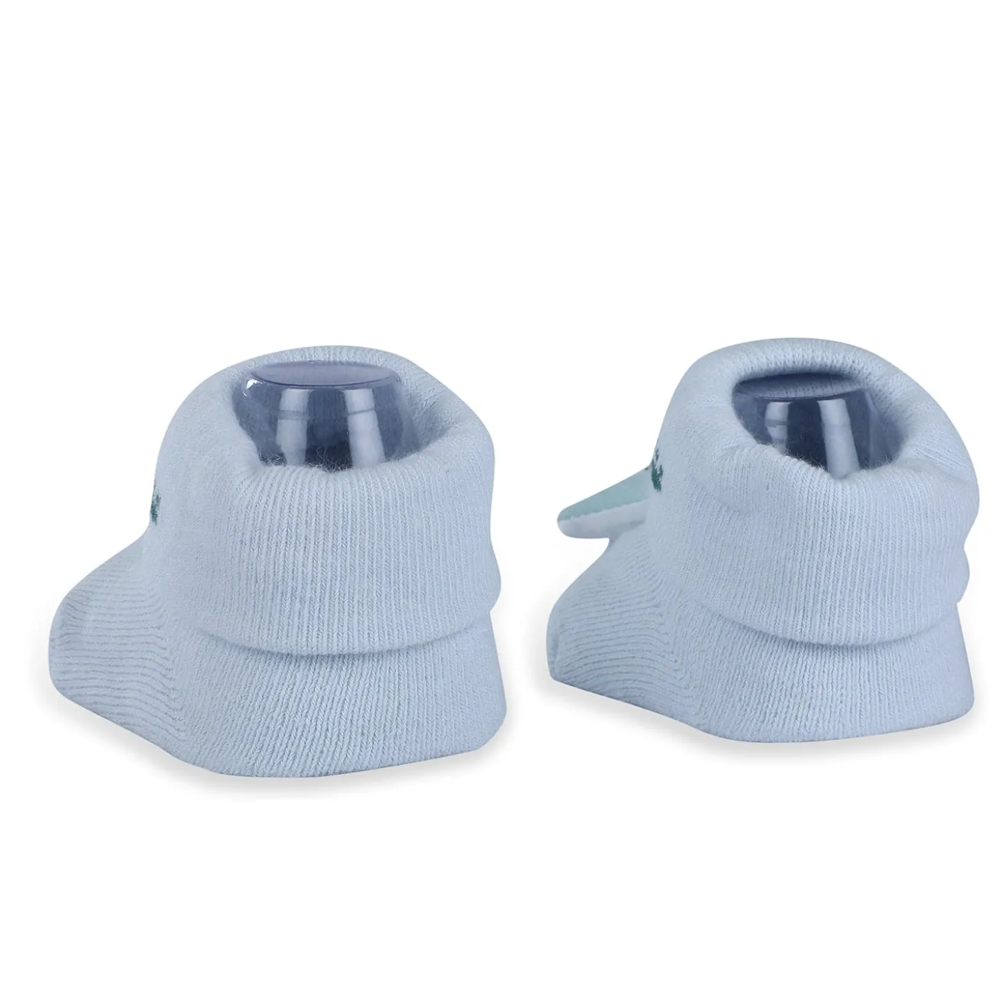 Baby Moo Smiling Tree Cotton Anti-Skid 3D Socks - Blue
