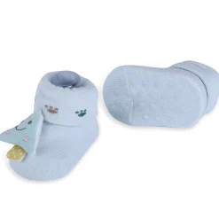 Baby Moo Smiling Tree Cotton Anti-Skid 3D Socks - Blue