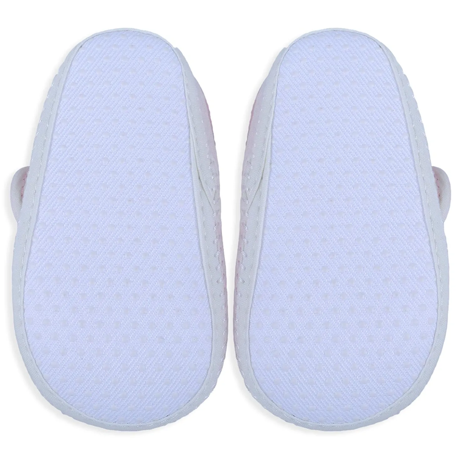 Baby Moo Snail Applique Velcro Strap Non-slip Kids Booties - Pink