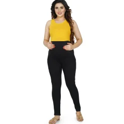 Baby Moo Soft And Comfy Ankle Length Maternity Pant Solid - Black