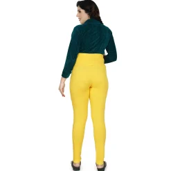 Baby Moo Soft And Comfy Full Length Maternity Leggings Solid - Yellow