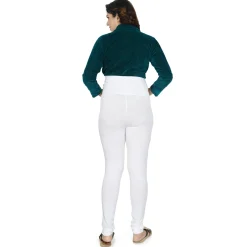 Baby Moo Soft And Comfy Full Length Maternity Leggings Solid - White
