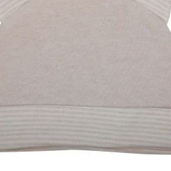 Baby Moo Solid And Striped Organic Soft Cotton Pack of 2 Caps - Beige