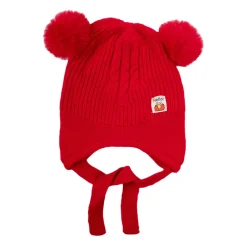 Baby Moo Solid Infant To Toddler Winter Beanie Woollen Cap - Red
