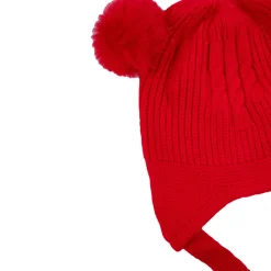 Baby Moo Solid Infant To Toddler Winter Beanie Woollen Cap - Red