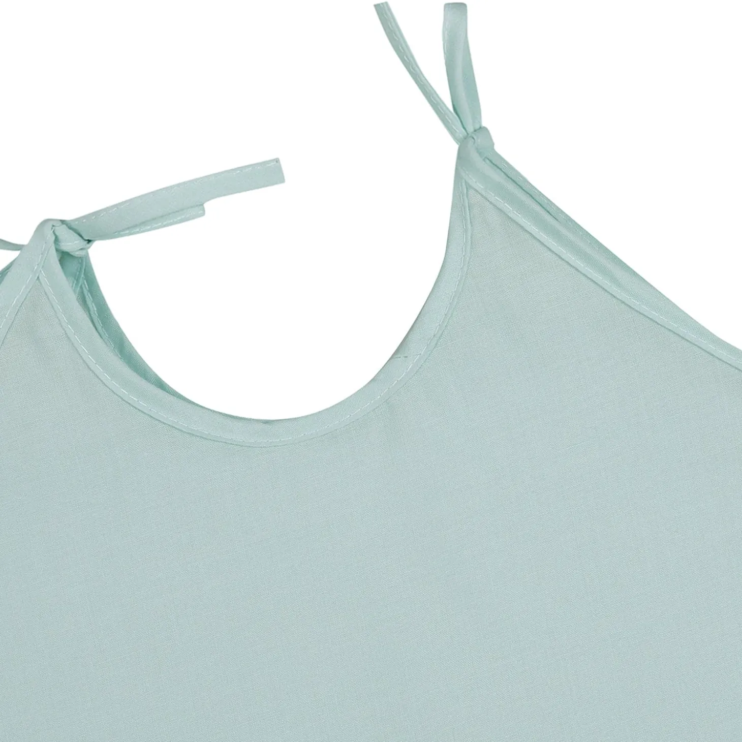 Baby Moo Solid Round Neck Sleeveless Tie Knot Cotton Jhablas 5 Pcs - Blue, Multicolour