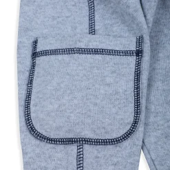Baby Moo Solid Stretchable Jogger with Full Sleeve Onesie And Booties Gift Set - Grey