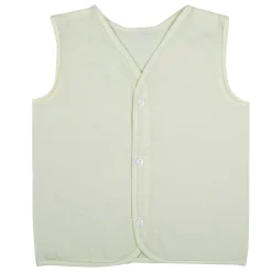 Baby Moo Solid V-Neck Sleeveless Front Opening Button Cotton Jhablas 5 Pcs - Blue, Multicolour