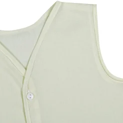 Baby Moo Solid V-Neck Sleeveless Front Opening Button Cotton Jhablas 5 Pcs - Blue, Multicolour