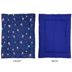 Baby Moo Space Bedding Gift Set 2 Bolsters, U Pillow, Mattress And Quilt Set - Blue