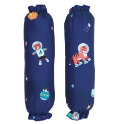 Baby Moo Space Bedding Gift Set 2 Bolsters, U Pillow, Mattress And Quilt Set - Blue