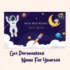 Baby Moo Space Explorer 40 Gift Card Pack Personalised Wish Tags - Blue