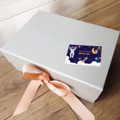 Baby Moo Space Explorer 40 Gift Card Pack Personalised Wish Tags - Blue