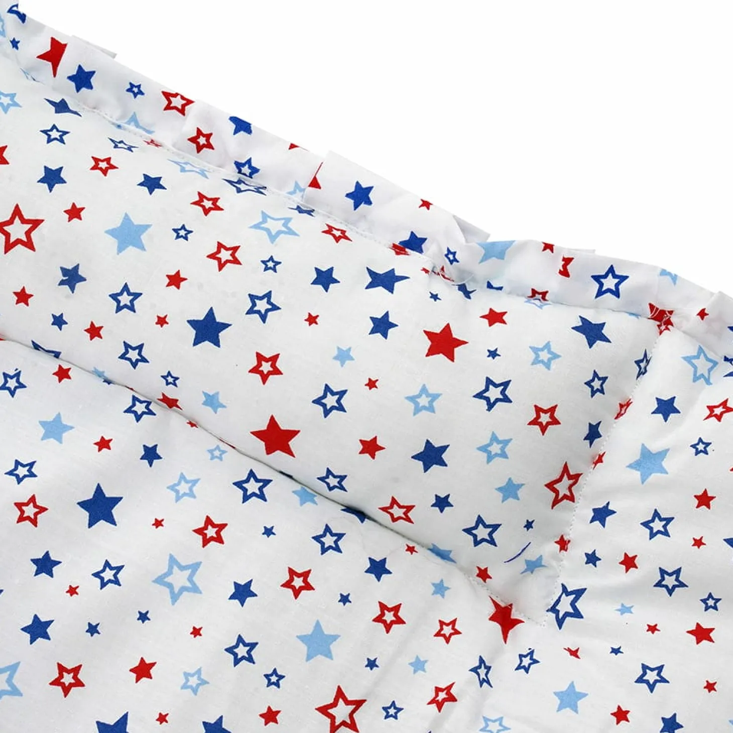 Baby Moo Space Mattress With Fixed Neck Pillow And Bolsters - Blue