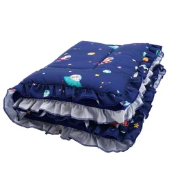 Baby Moo Space Soft Frill Large Duvet Quilt - Blue