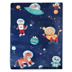 Baby Moo Space Velvet And Fur XL Blanket - Blue