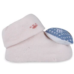 Baby Moo Star House Cotton Anti-Skid 3D Socks - Pink